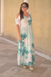 MANGAS DE ENCAJE. LONG DRESS. NINETYDRESS 