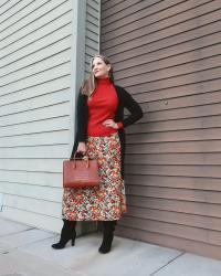 Fall Floral Midi Skirt – Bring on the FALL!