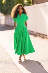 Jade Epaulet Swing Dress