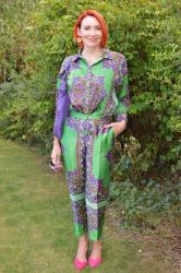 Green and Purple Paisley Co-ord + Style With a Smile Link Up