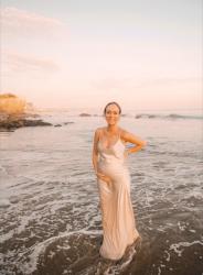 Beach Maternity Shoot at Sunset in Malibu
