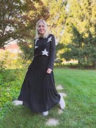 3 Easy Outfits with a Black Maxi Skirt