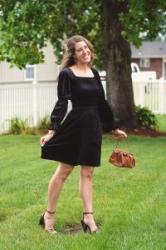 2 Amazon Looks: Puffy Sleeved Top & Velvet Dress