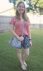 Pink and Navy Outfits With Small Chloe Paraty Bag