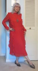 Fancy Friday: Red Ruffled Jammy Dress, and a Wee Thrift Shop