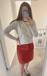 Corduroy Mini Skirt (Boden review)