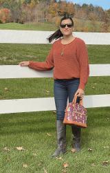 {outfit} Orange Sweater for Leaf Peeping