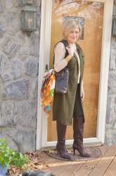 Green, Lace, Brown Leather, and a Vintage Silk Scarf for Abigale Rose