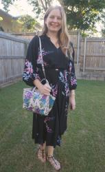 Printed Dresses And Floral Bag | Weekday Wear Link Up