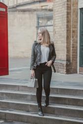 A Studded Leather Biker Jacket Outfit