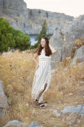Havana Stripe Knit Dress- Greece Travel Wardrobe