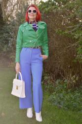 Blue and Green With White Accessories+ Style With a Smile Link Up
