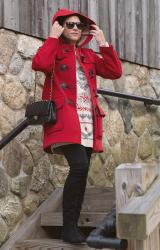 {outfit} The Red Burberry Duffle Coat