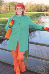 Orange and Green Outfit For a Boxing Day Walk + Style With a Smile Link Up