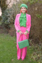 Hot Pink and Emerald Green + Style With a Smile Link Up