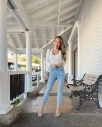 Bodysuits + Distressed Jeans