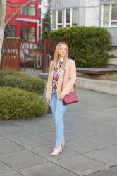 Transitional Style: Tan Blazer + Prada Accessories