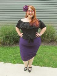 Plum Perfect!  My review of the Kiyonna Helena Ruched Skirt in Plum