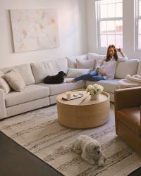 Sit Down in My California Casual Neutral Living Room