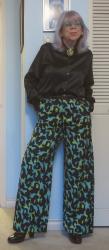 Loud Leopard Boss Pants and Black Satin