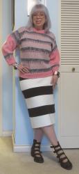 Gram's Pink Sweater, Plus Stripes