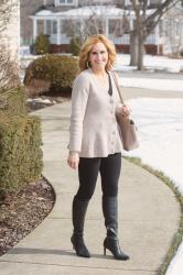 Staying Peplum Pretty in a Hourglass Cardigan Sweater