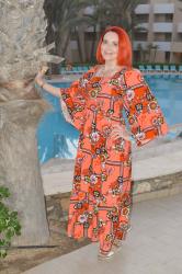 Orange Floral Print Midaxi Dress + Style With a Smile Link Up