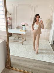 Camel Pant Suit Separates for Petites