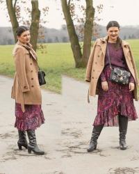 Winterlook mit Midikleid: So stylst das Midikleid im Winter