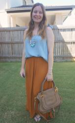 Camis and Maxi Skirts With Chloe Marcie Bag