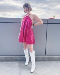 My Taylor Swift Eras Tour Outfit: Pink Sequin Dress