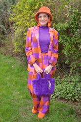Orange and Purple Check Suit + Style With a Smile Link up