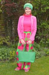 Pink and Green Check Trousers + Style With a Smile Link up