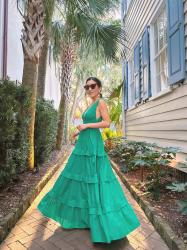 Summer Wedding Style: Green Cotton Maxi