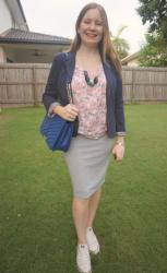 Office Outfits: Blazers And Pencil Skirts With Converse | Weekday Wear Link Up