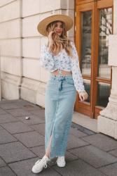 Jeans Maxi-Röcke sind der Fashion-Trend im Frühling