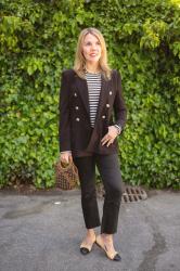 7 ways to wear a double-breasted black blazer