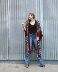 Kimono/Duster, Flattering Flare Jeans