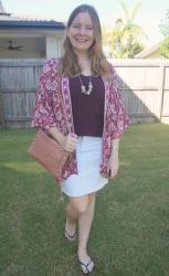 Matching Handbags With Prints, Denim Skirts And Tees | Weekday Wear Link Up