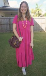 Tiered Dresses And Statement Necklaces With Chloe Purple Paraty | Weekday Wear Link Up