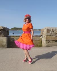 The orange linen dress at last!