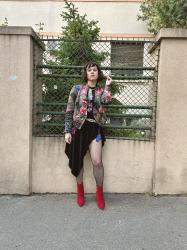 OUTFIT POST: DIESEL DRESS WITH VINTAGE BLAZER