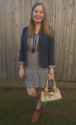 Navy Dresses, Blazers and Chloe Paddington Bags For The Office | Weekday Wear Link Up