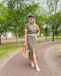 How to Easily Style an Olive Green Dress