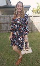 Floral Print Dresses With Boots and Cream Chloe Paddington Bags