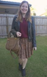 Chloe Marcie Bag With Skirts, Ankle Boots And Wine Tops | Weekday Wear Link Up