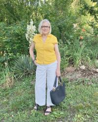 Yellow, Black, and White for “Suntan” by Francoise Gilot