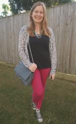 Colourful Jeans and Cosy Cardigans With Edie Shoulder Bag