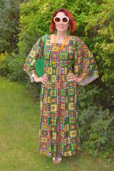 Granny Square Print Midi Dress + Style With a Smile Link Up