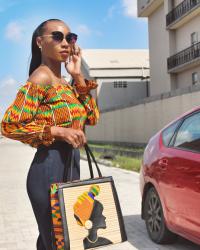 SUN-KISSED IN AN OFF SHOULDER ANKARA TOP